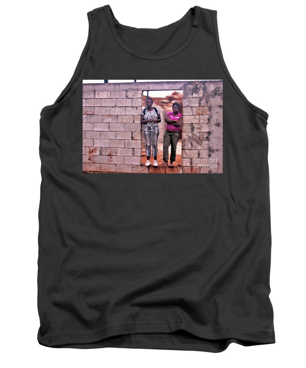 Wall Tank Top featuring the photograph Two Waiting by Kathy Strauss
