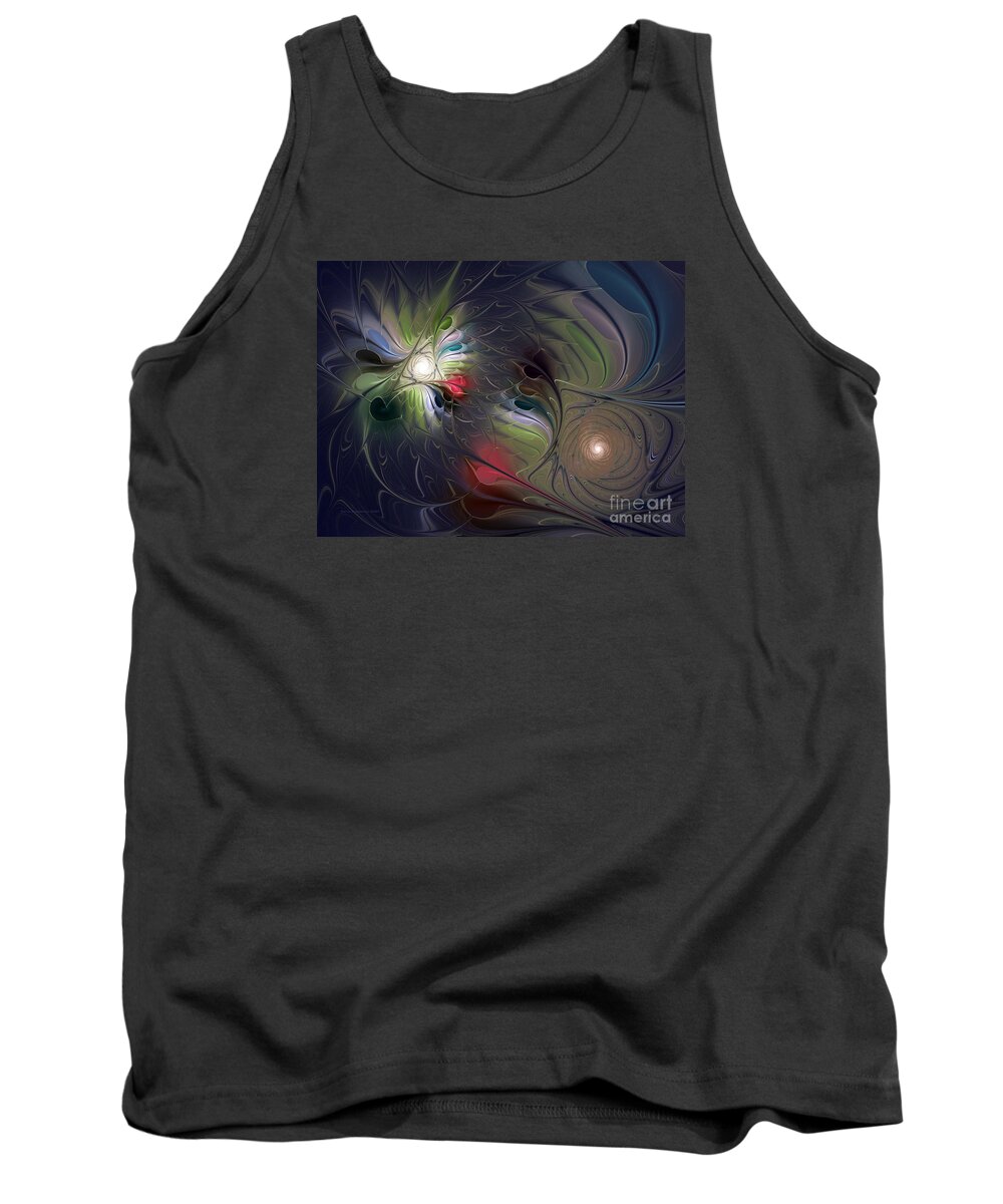 Abstract Tank Top featuring the digital art Unfading by Karin Kuhlmann
