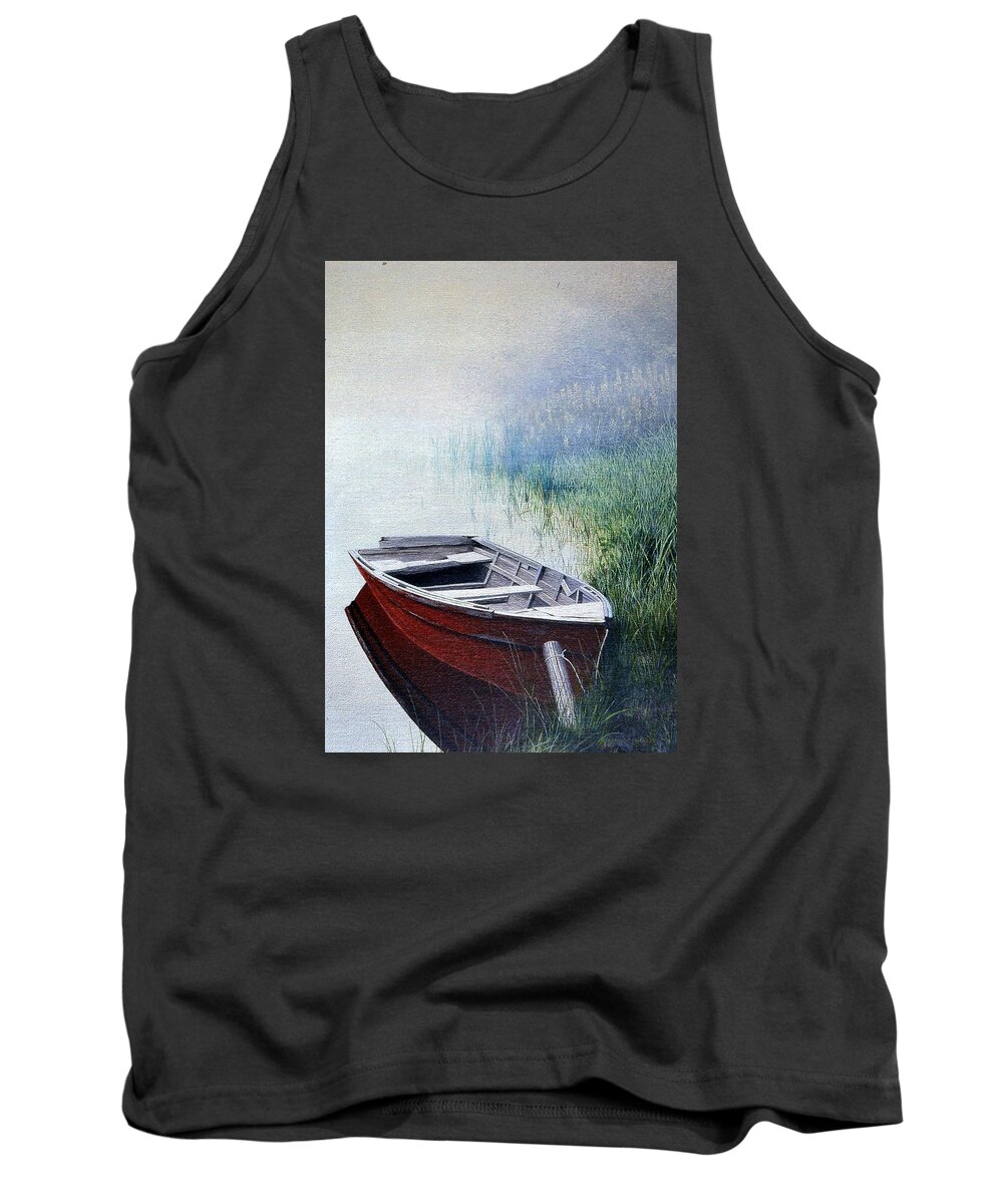 Boat Tank Top featuring the painting Untitled #3 by Conrad Mieschke