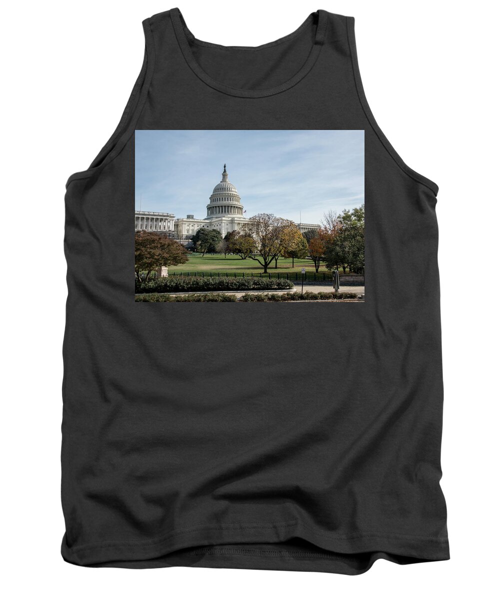 U.s. Capitol Building National Mall In Washington D.c. Tank Top featuring the photograph U.S. Capitol Building by Jaime Mercado