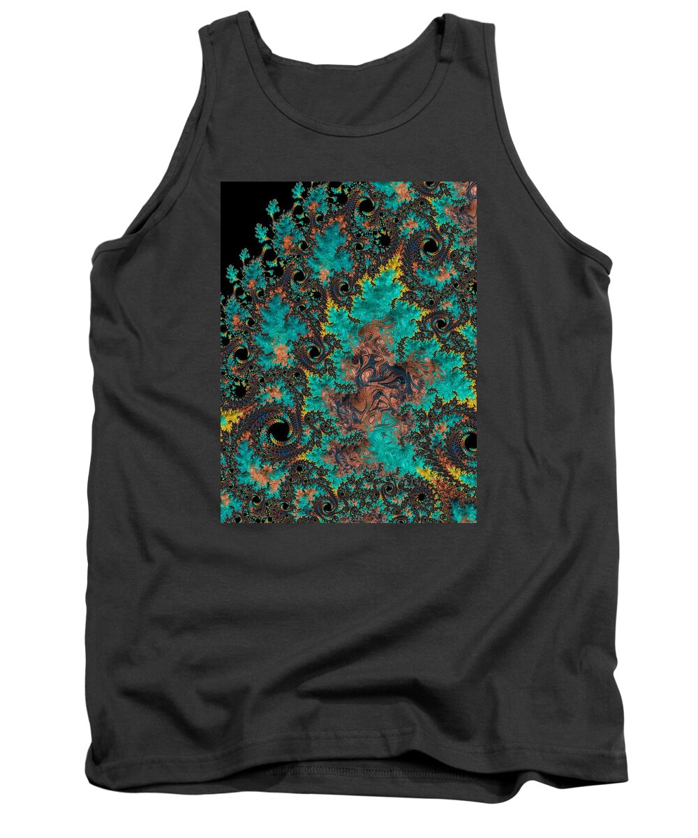 3-d Fractal Tank Top featuring the photograph Verdigris and Rust by Ronda Broatch
