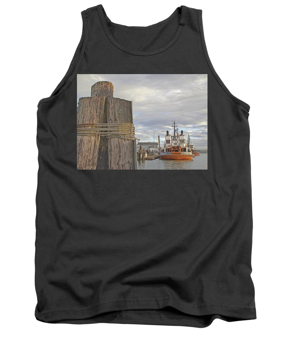 Boat Tank Top featuring the photograph View from the Pilings by Suzy Piatt