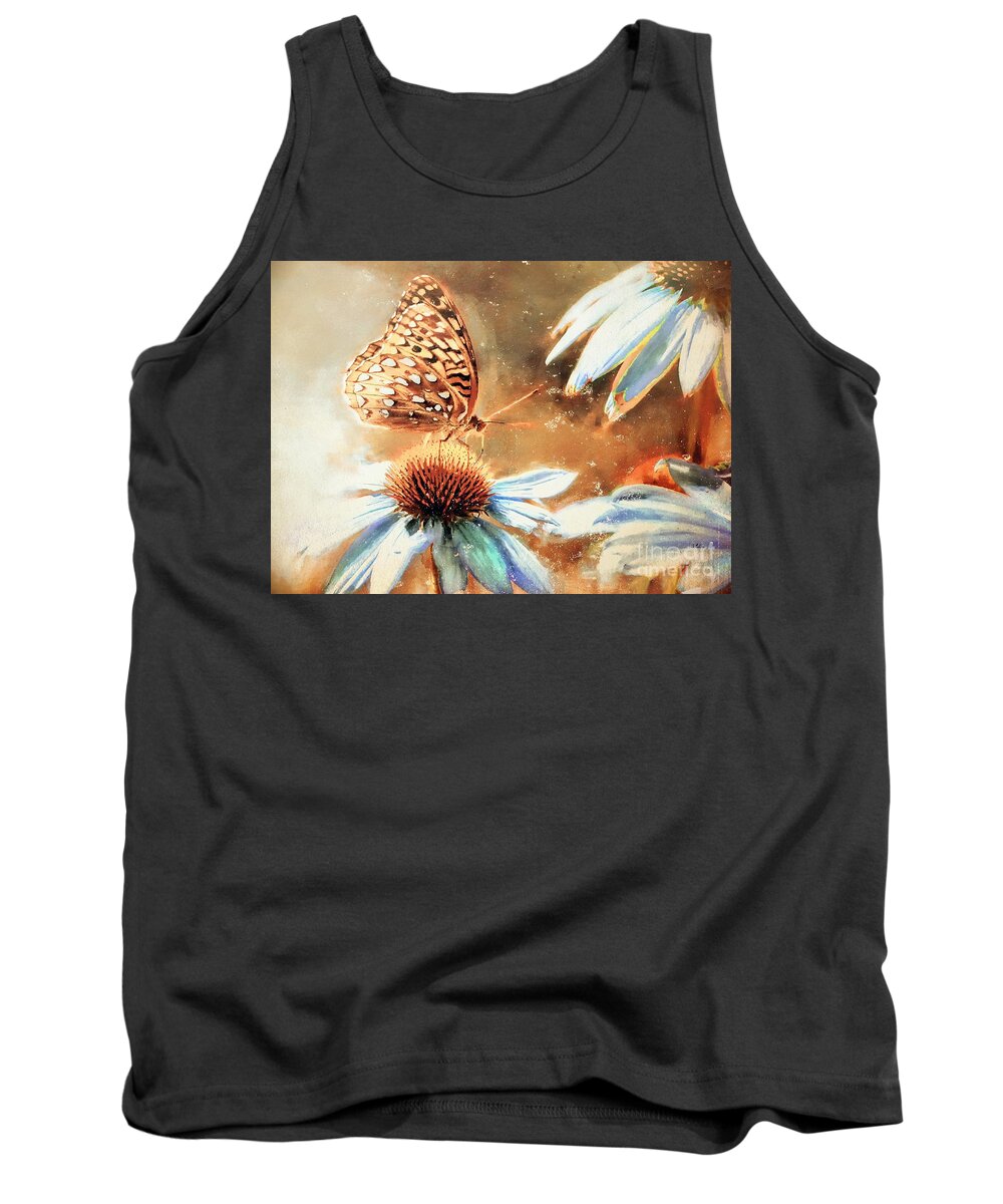 Butterfly Tank Top featuring the photograph Vintage Butterfly Print by Tina LeCour