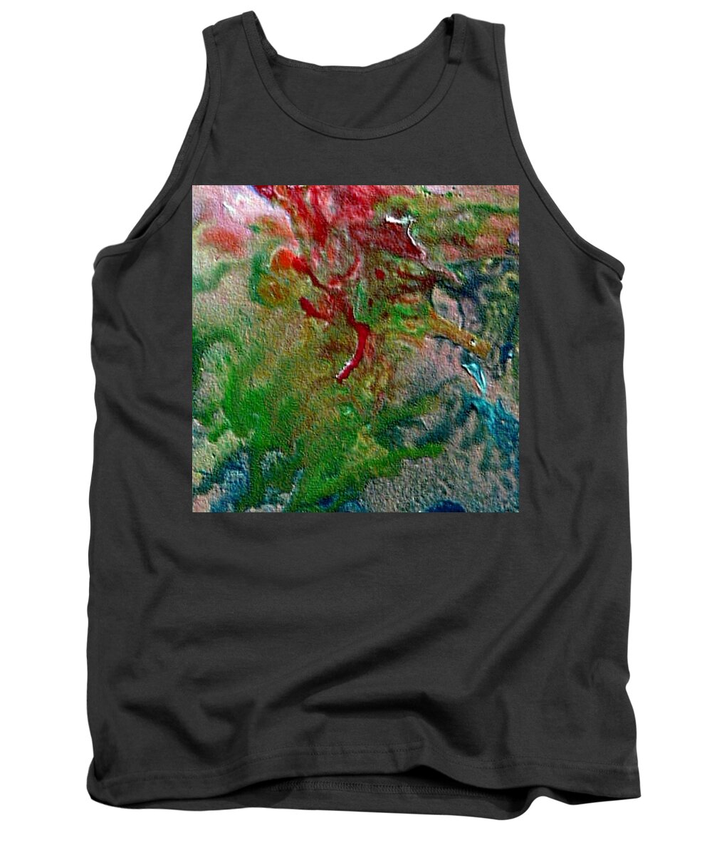 Abstract Tank Top featuring the painting W 024 by Dragica Micki Fortuna