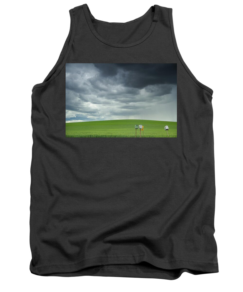 Palouse Rolling Fields Tank Top featuring the photograph Waiting for something by Kunal Mehra