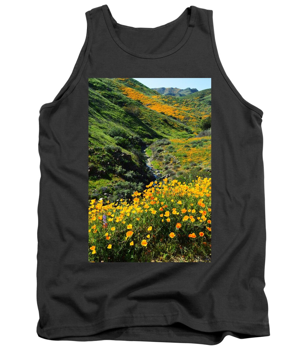 Poppies Tank Top featuring the photograph Walker Canyon Vista by Glenn McCarthy Art and Photography