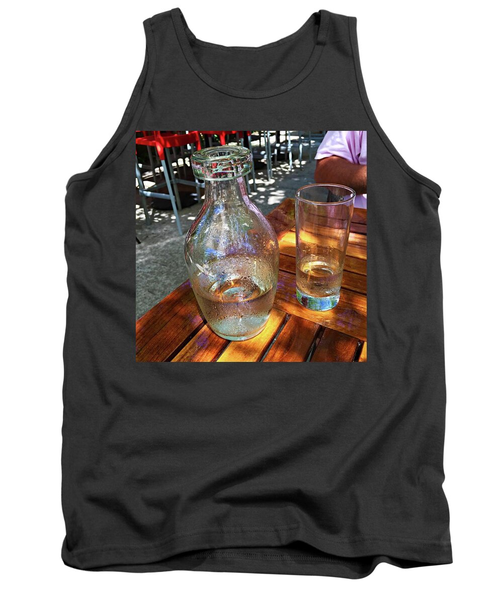 Water Tank Top featuring the photograph Water glass and pitcher by Angela Annas