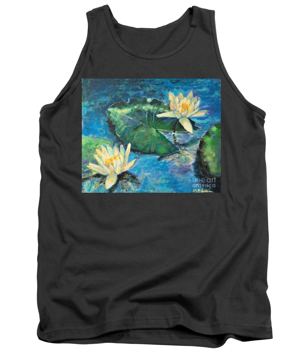 Tank Top featuring the painting Water Lilies by Ana Maria Edulescu