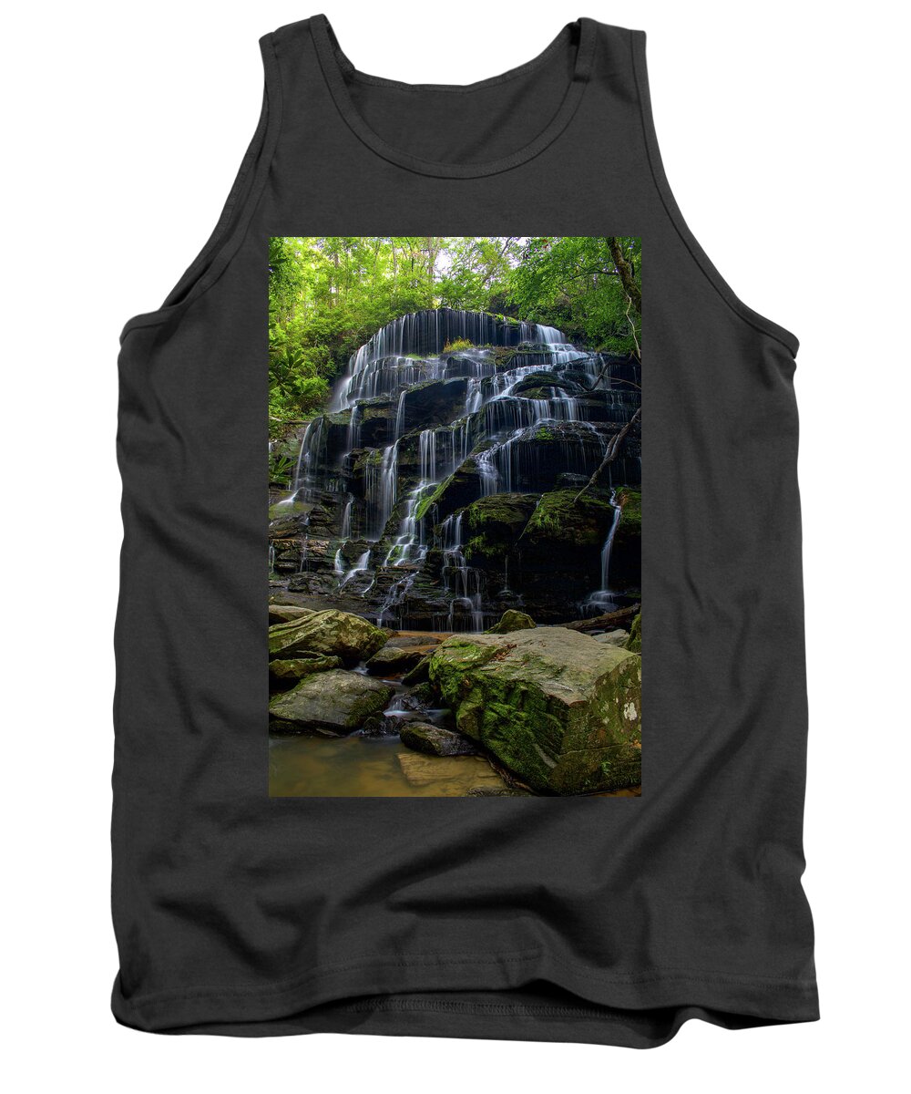 Waterfalls Tank Top featuring the photograph Water Over Granite by Robert J Wagner