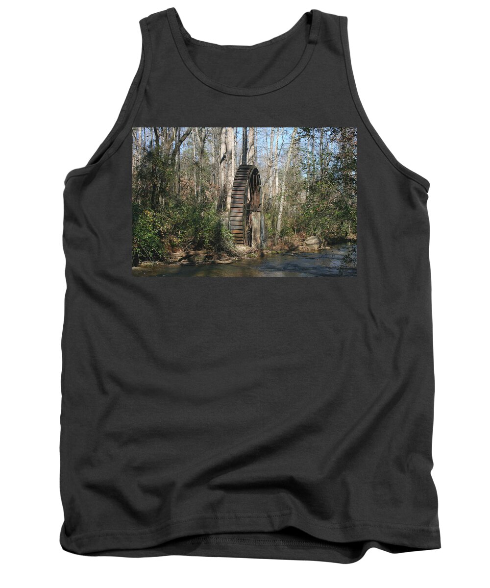 Forest Tank Top featuring the photograph Water Wheel by Cathy Harper