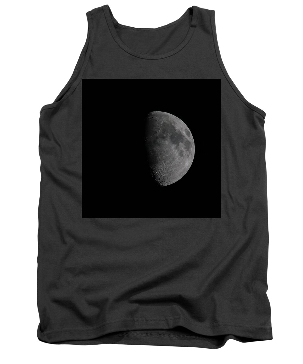 Waxing Gibbous Moon Tank Top featuring the photograph Waxing Gibbous Moon by Ernest Echols