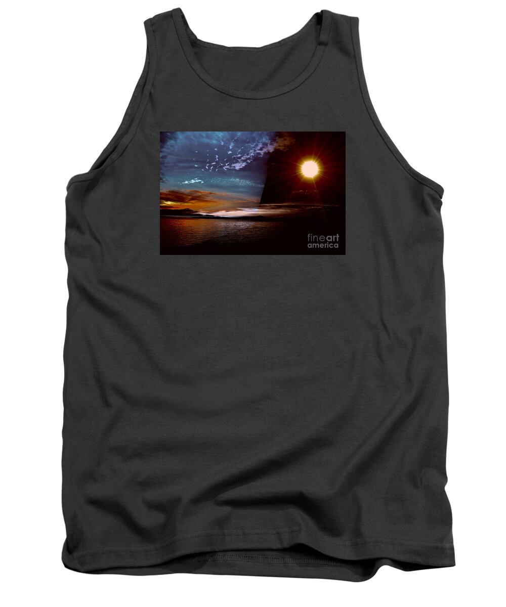 Sunset Tank Top featuring the photograph Welcome Beach 2015 2 by Elaine Hunter