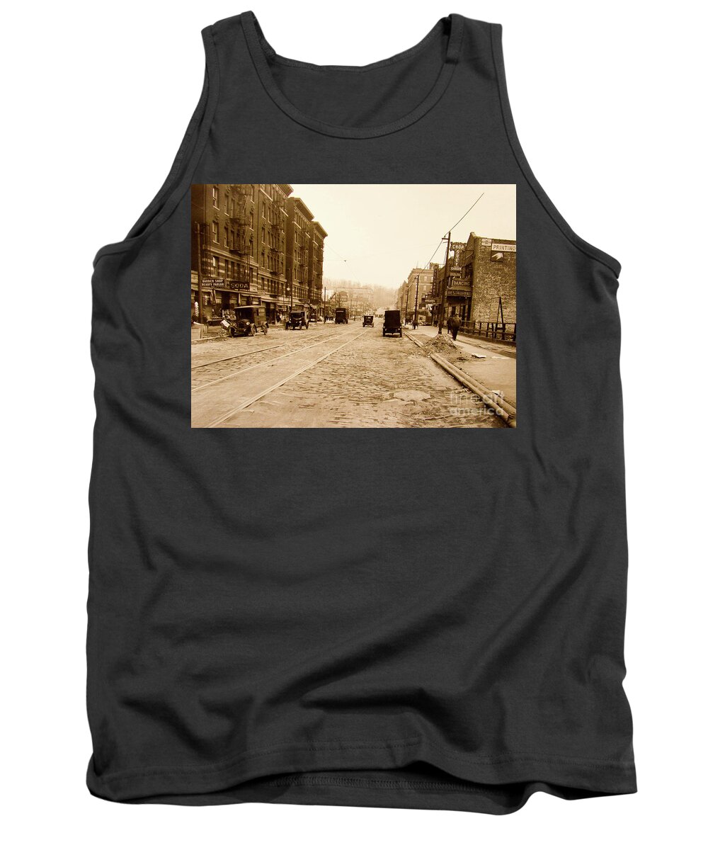 1928 Tank Top featuring the photograph West 207th Street, 1928 by Cole Thompson