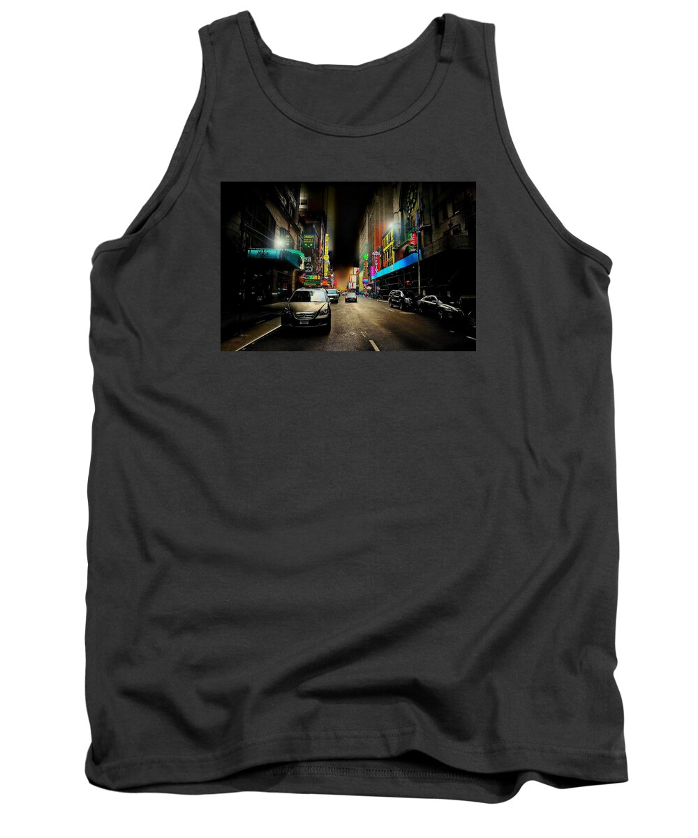 Nyc Tank Top featuring the photograph West 46th St. by Diana Angstadt