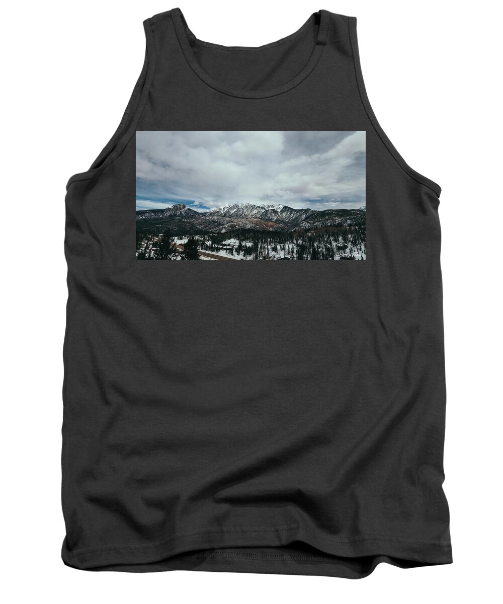 Aerial Tank Top featuring the photograph West Needle Mountain by Dennis Dempsie