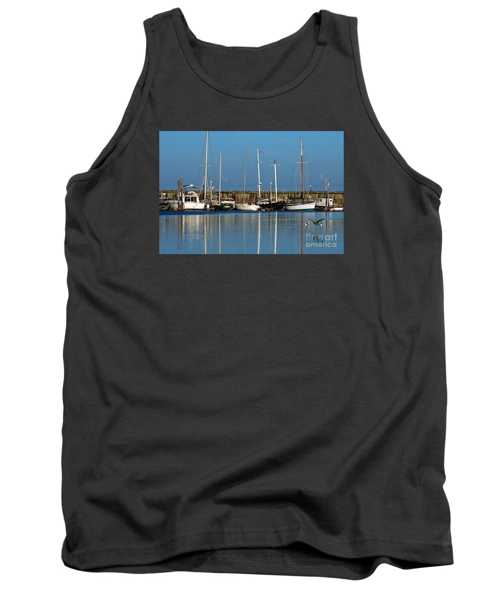 Westport Outing Tank Top featuring the photograph Westport Fishing Fleet I by Chuck Flewelling