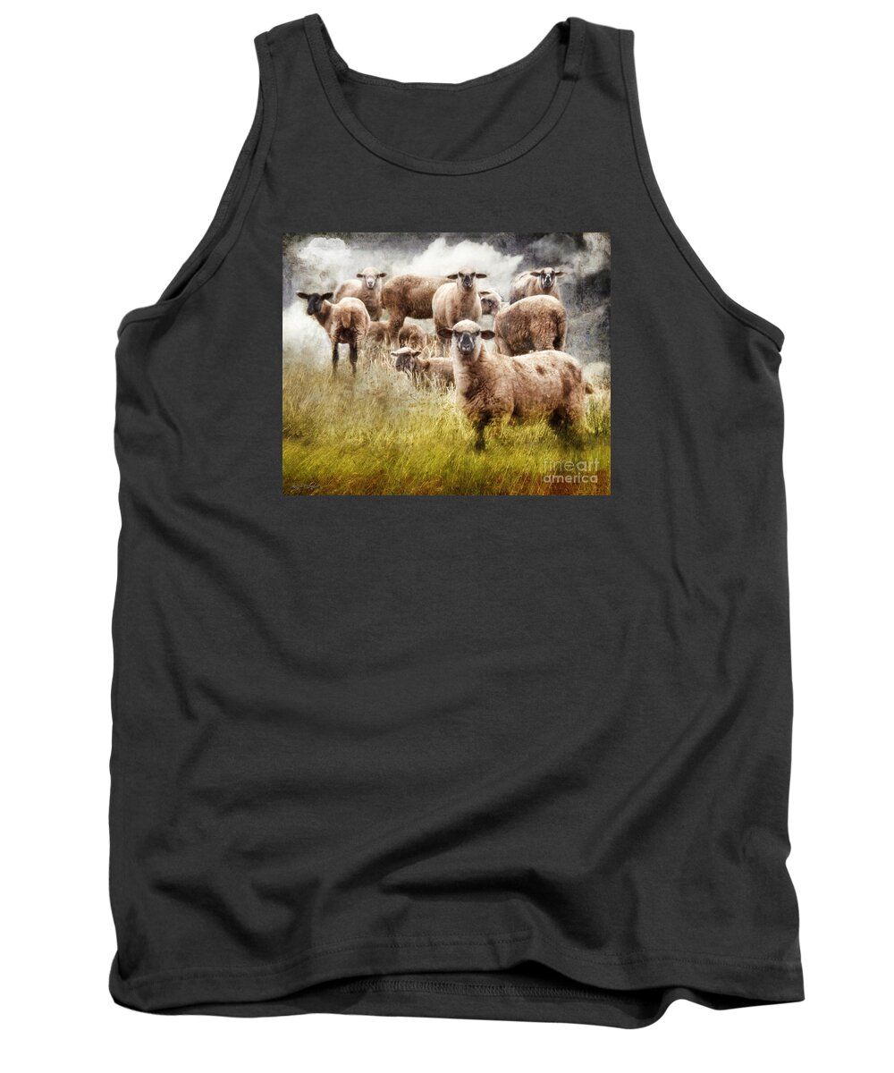 Sheep Tank Top featuring the photograph What You Lookin' At? by Rhonda Strickland