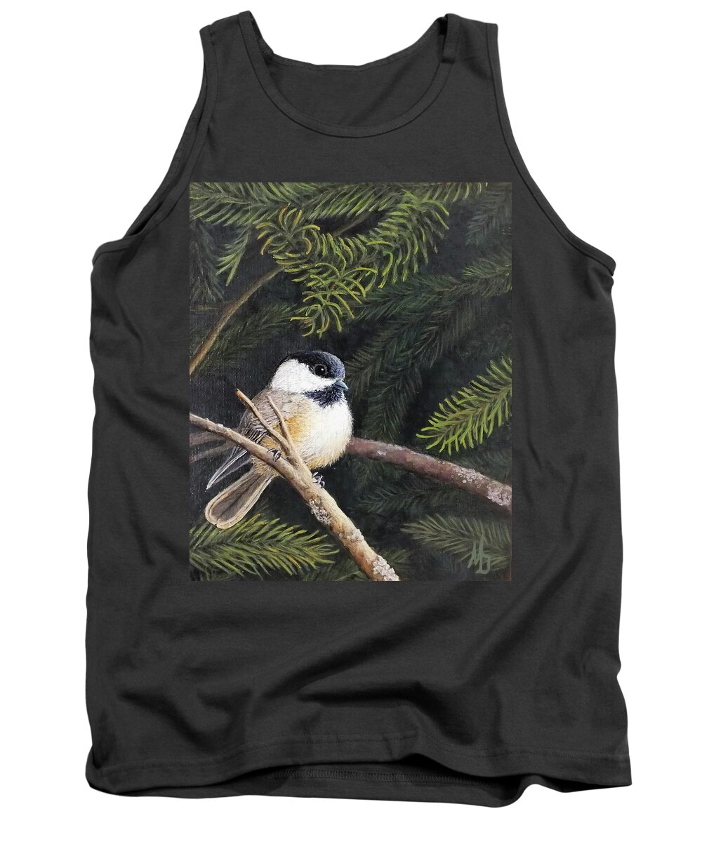 Curiousity Tank Top featuring the painting Whats New by Marc Dmytryshyn