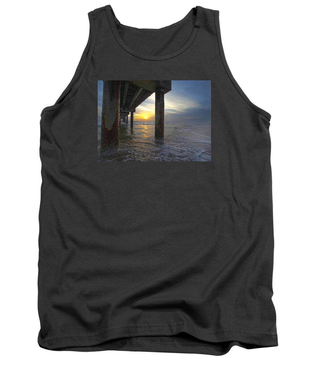 Silhouette Tank Top featuring the photograph Where the Sand meets the Surf by Robert Och