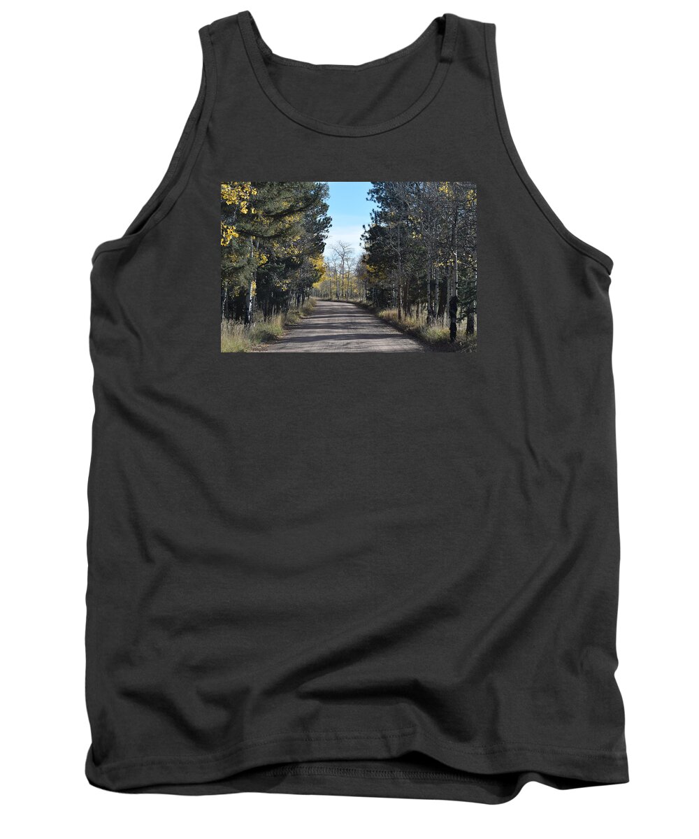 Blue Sky Tank Top featuring the photograph CR 511 Divide CO by Margarethe Binkley