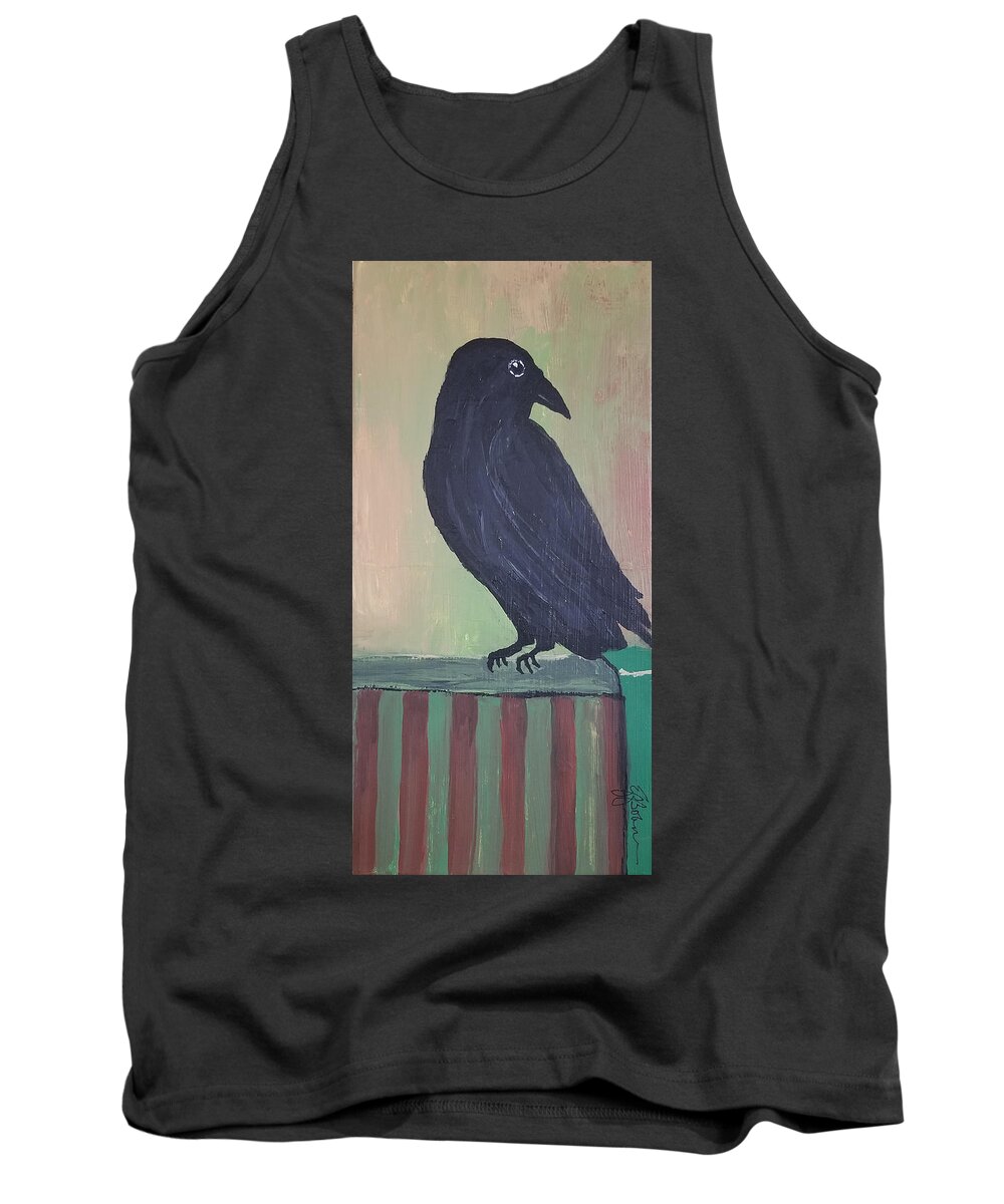 Crow Tank Top featuring the painting Which Way by Elise Boam