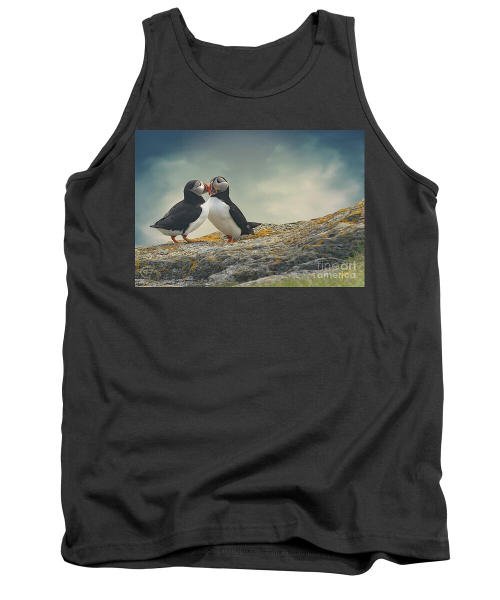 Puffin Tank Top featuring the digital art Taylor and Kelcie by Jim Hatch