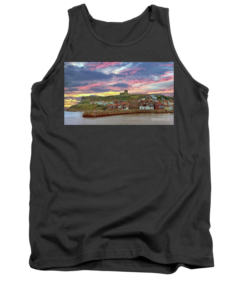 Whitby Tank Top featuring the photograph Whitby Abbey UK by Lynn Bolt