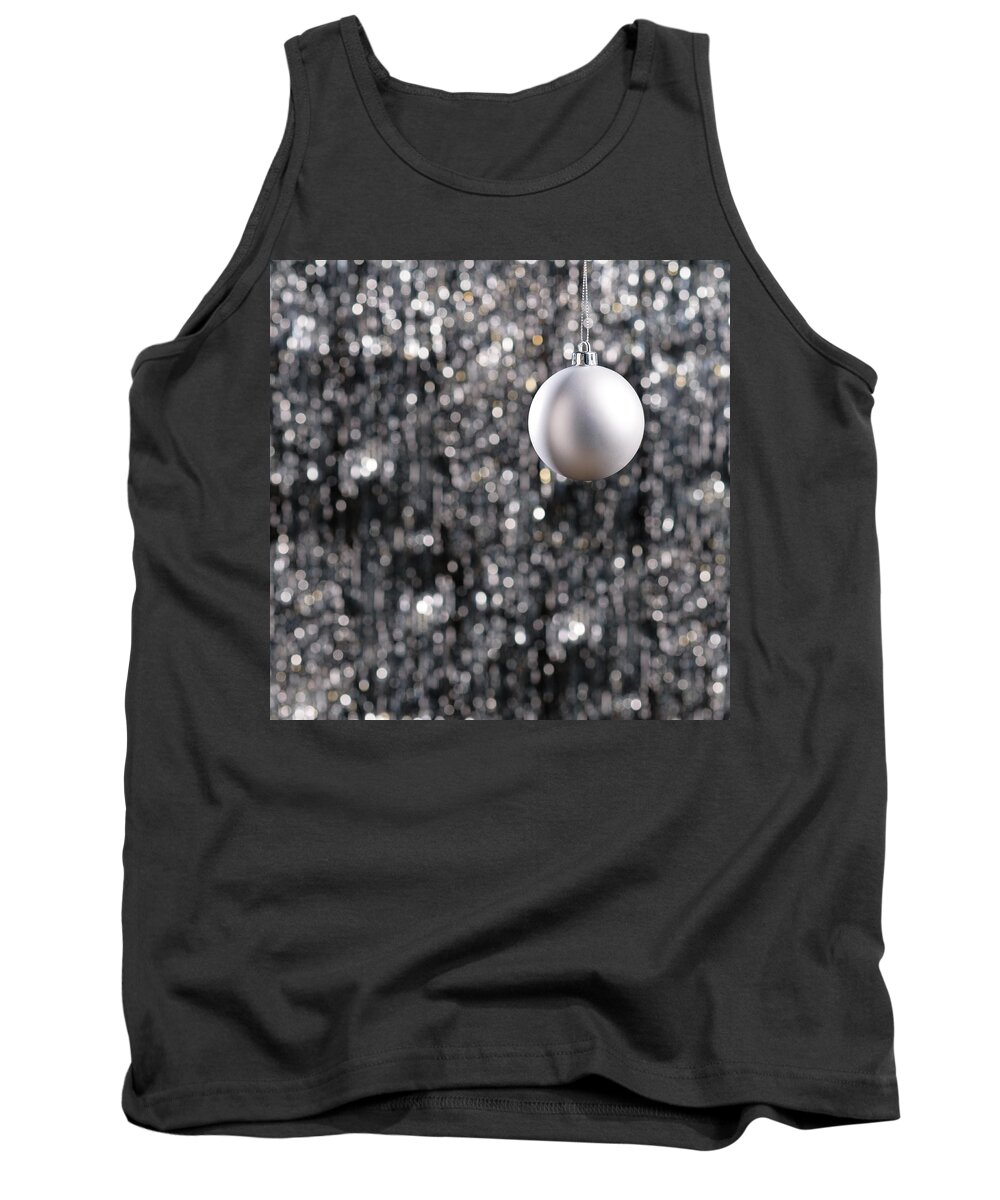 Advent Tank Top featuring the photograph White Christmas bauble by U Schade