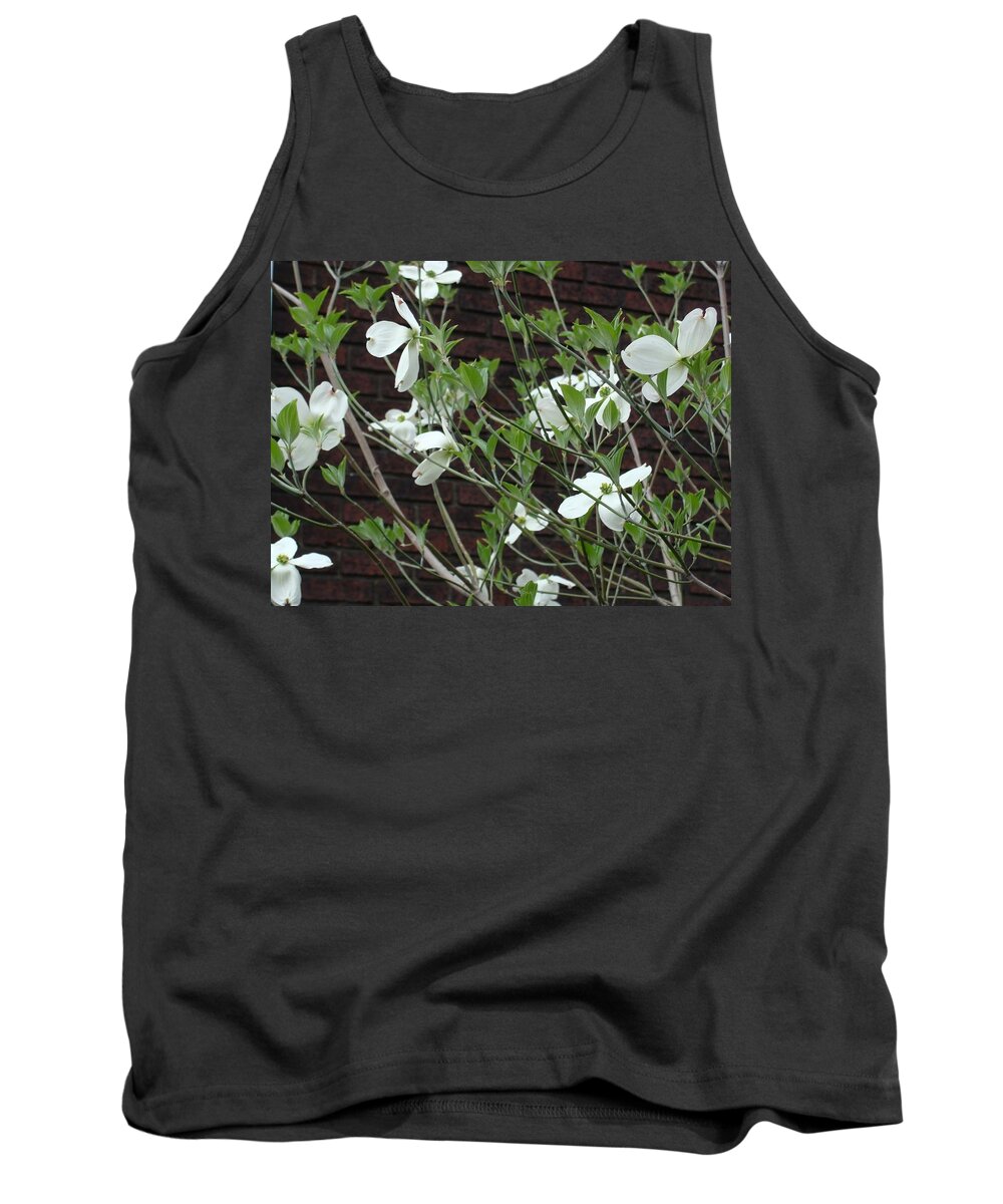 White Tank Top featuring the photograph White Flowering Dogwood by Anthony Seeker