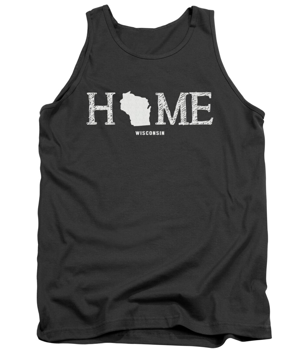 Wisconsin Tank Top featuring the mixed media WI Home by Nancy Ingersoll