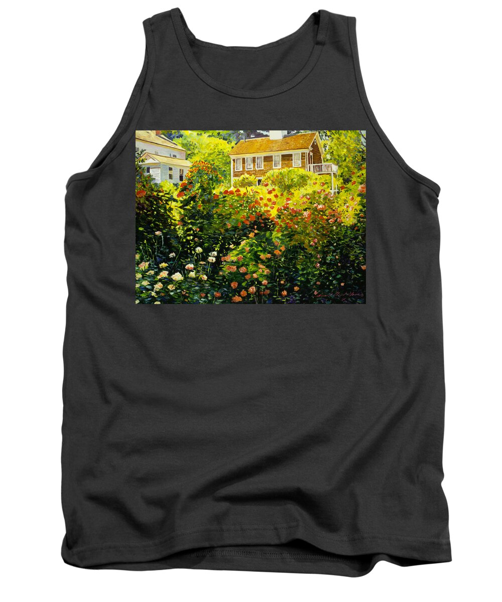 Gardens Tank Top featuring the painting Wild Rose Country by David Lloyd Glover