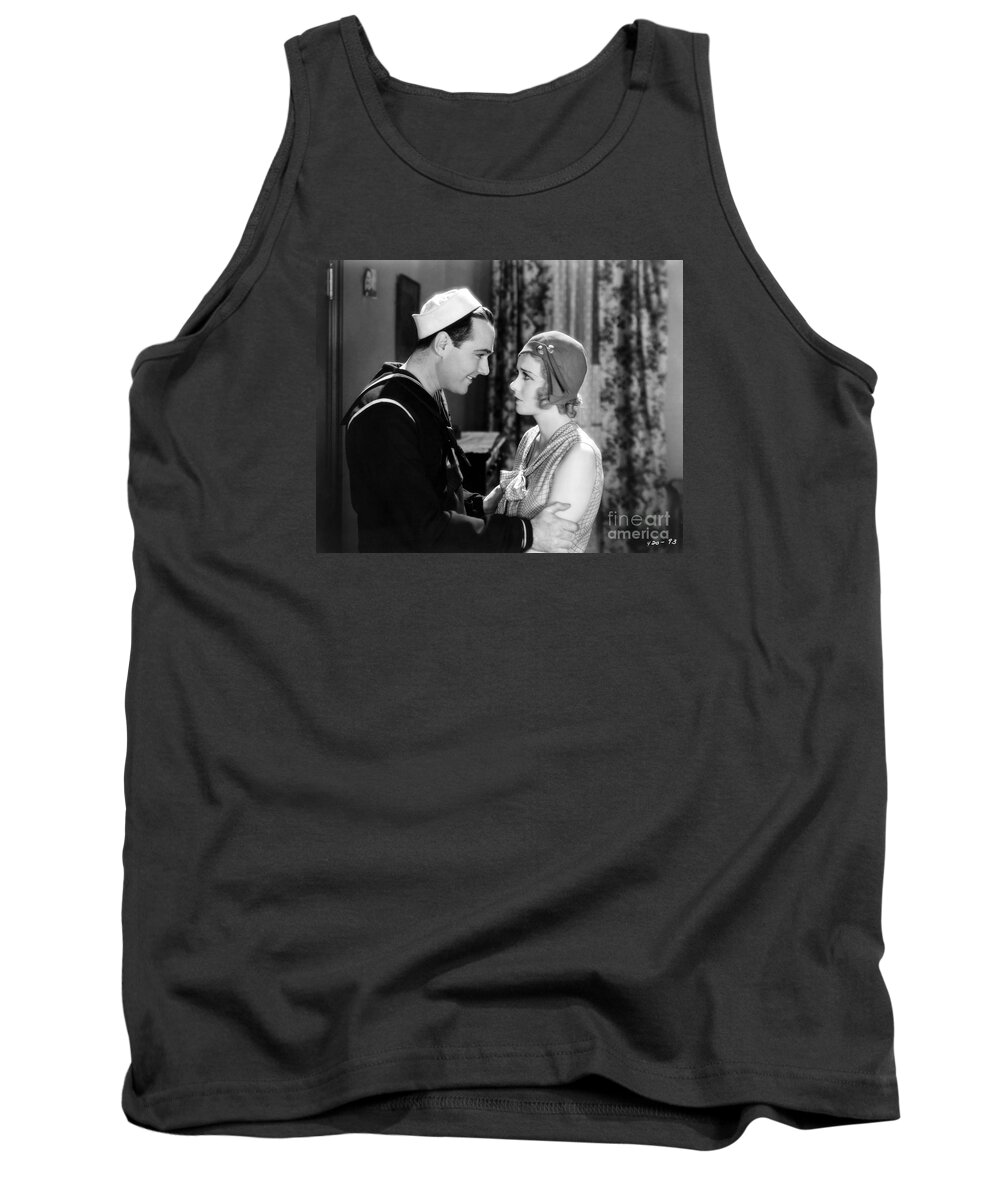 William Haines Tank Top featuring the photograph William Haines Anita Page Navy Blues 1929 by Sad Hill - Bizarre Los Angeles Archive