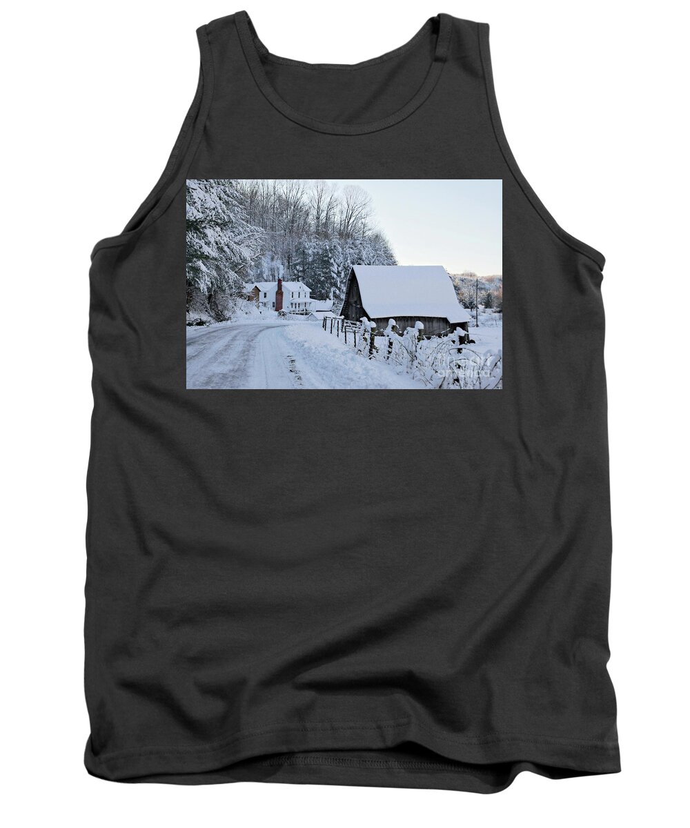 Snow Tank Top featuring the photograph Winter in Virginia by Benanne Stiens