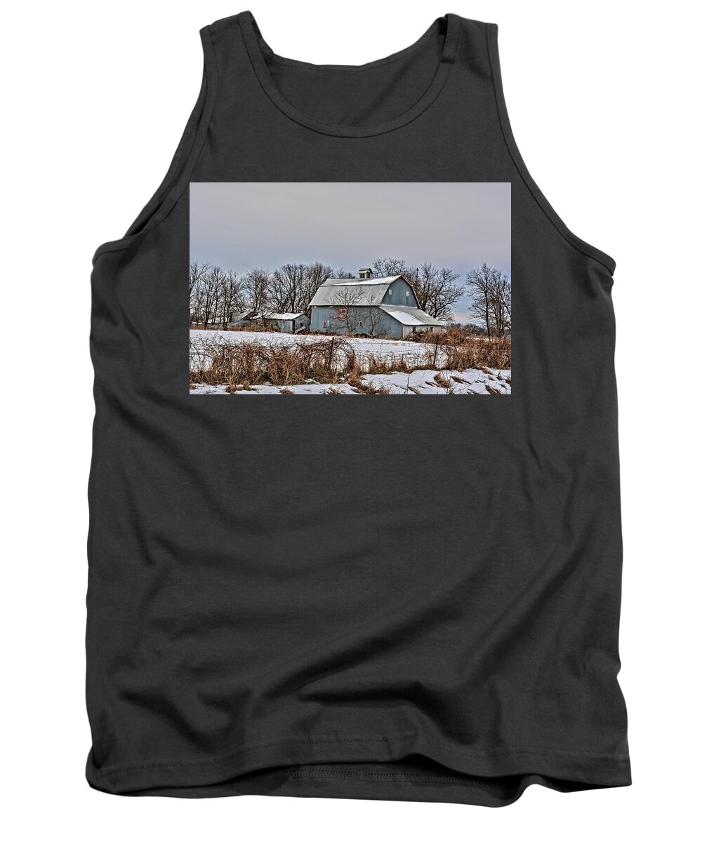 Barn Tank Top featuring the photograph Winter On The Farm 5 by Bonfire Photography
