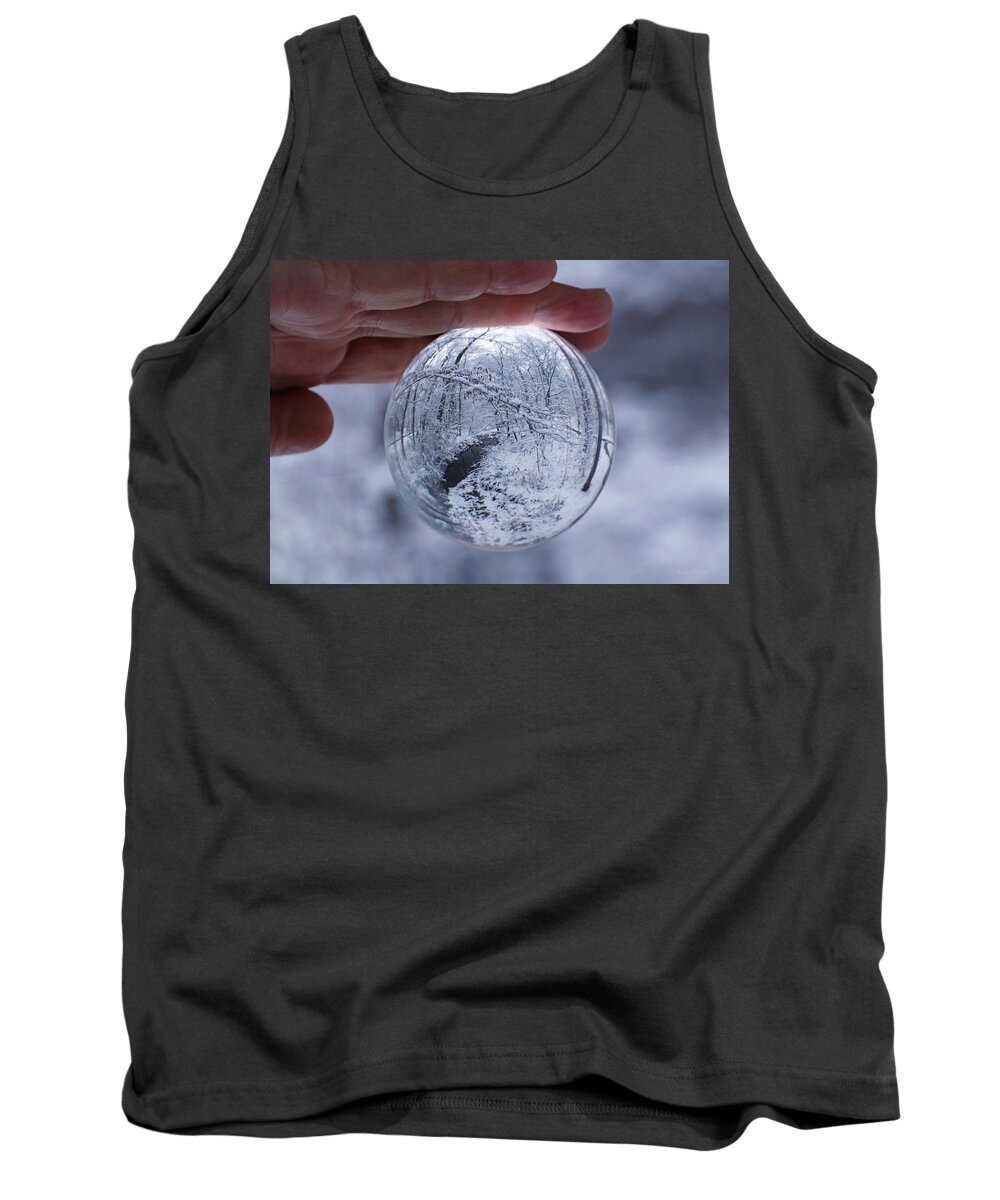 Photo Designs By Suzanne Stout Tank Top featuring the photograph Winter Snow Globe by Suzanne Stout