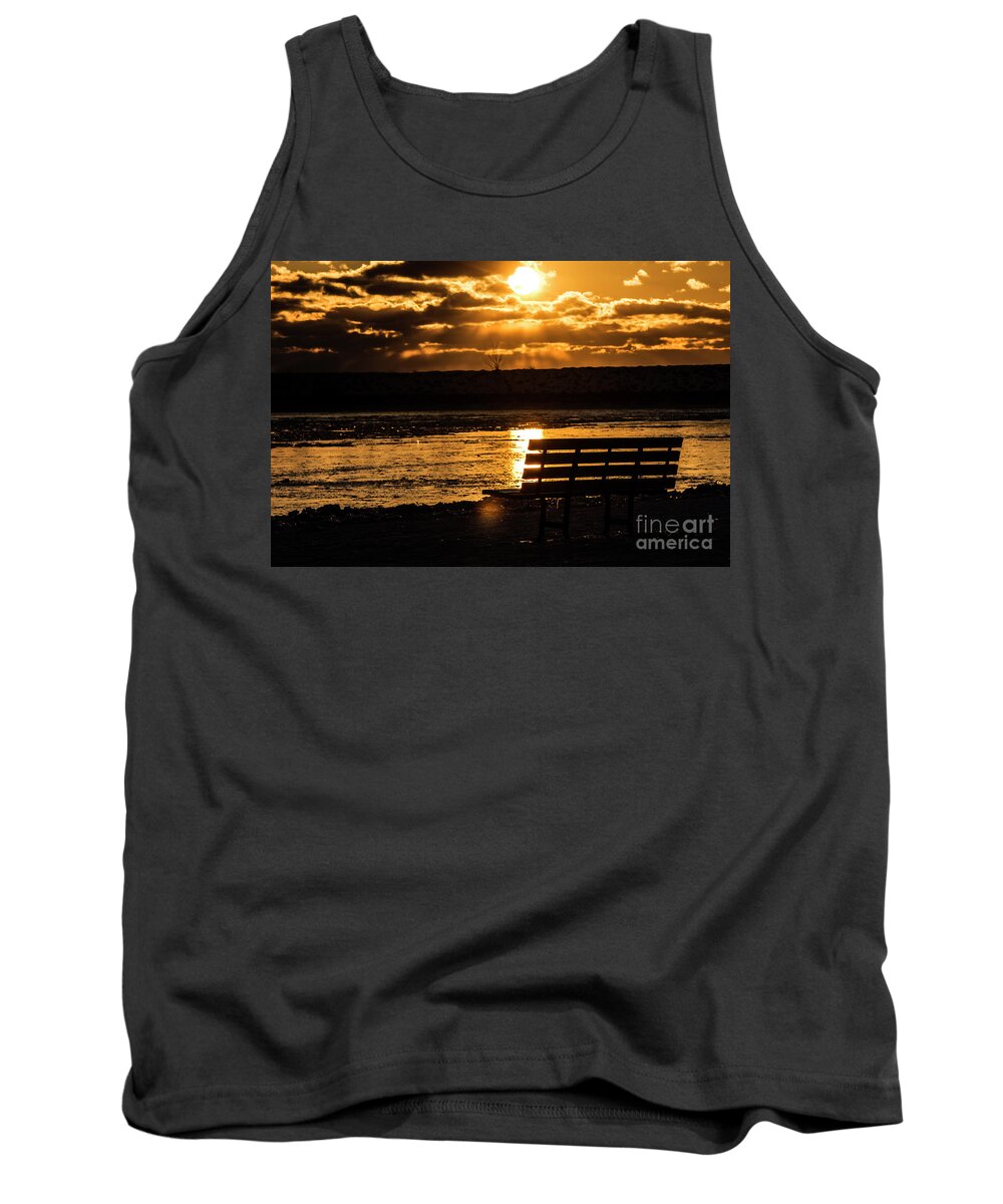 Sunset Tank Top featuring the photograph Winter Sunset by JT Lewis