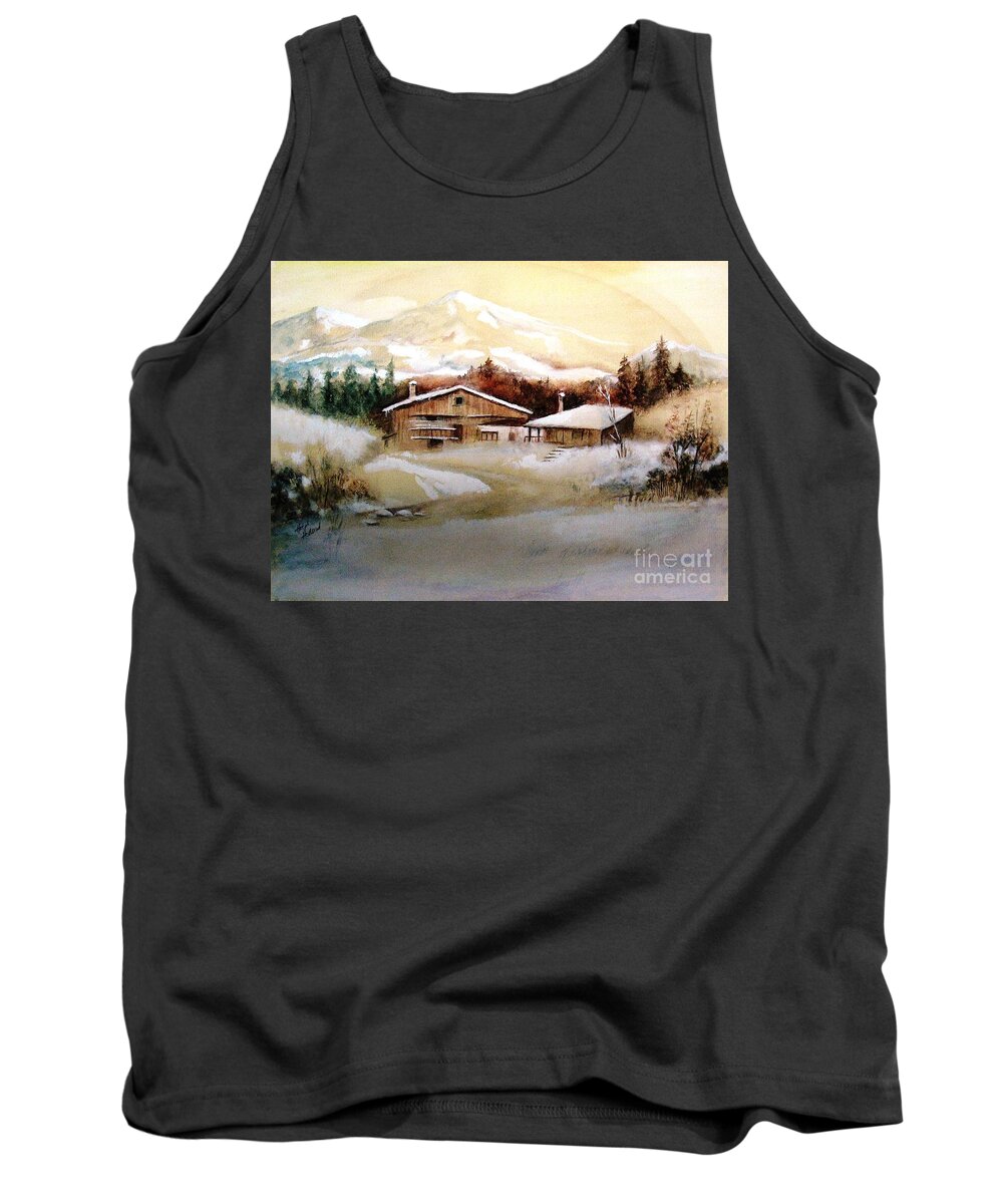 Snow Tank Top featuring the painting Winter Wonderland by Hazel Holland
