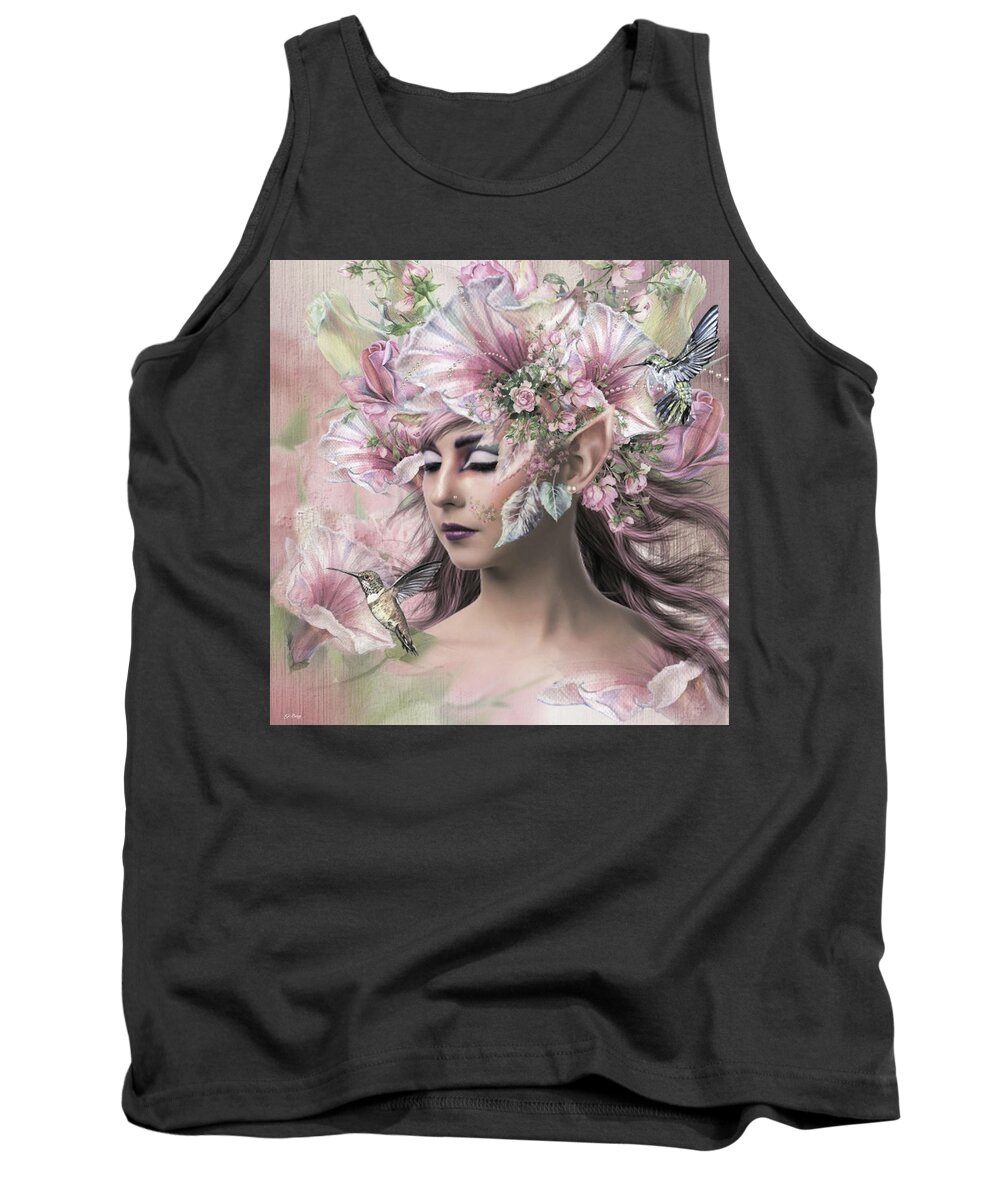 Fairy Tank Top featuring the mixed media Fairy's Magical Garden 02 by Gayle Berry