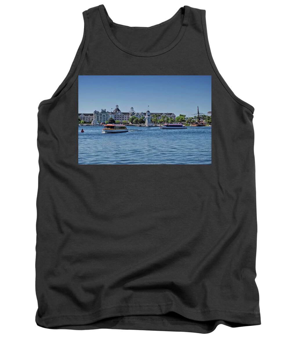 Blue Tank Top featuring the photograph Yacht and Beach Club Walt Disney World PM by Thomas Woolworth