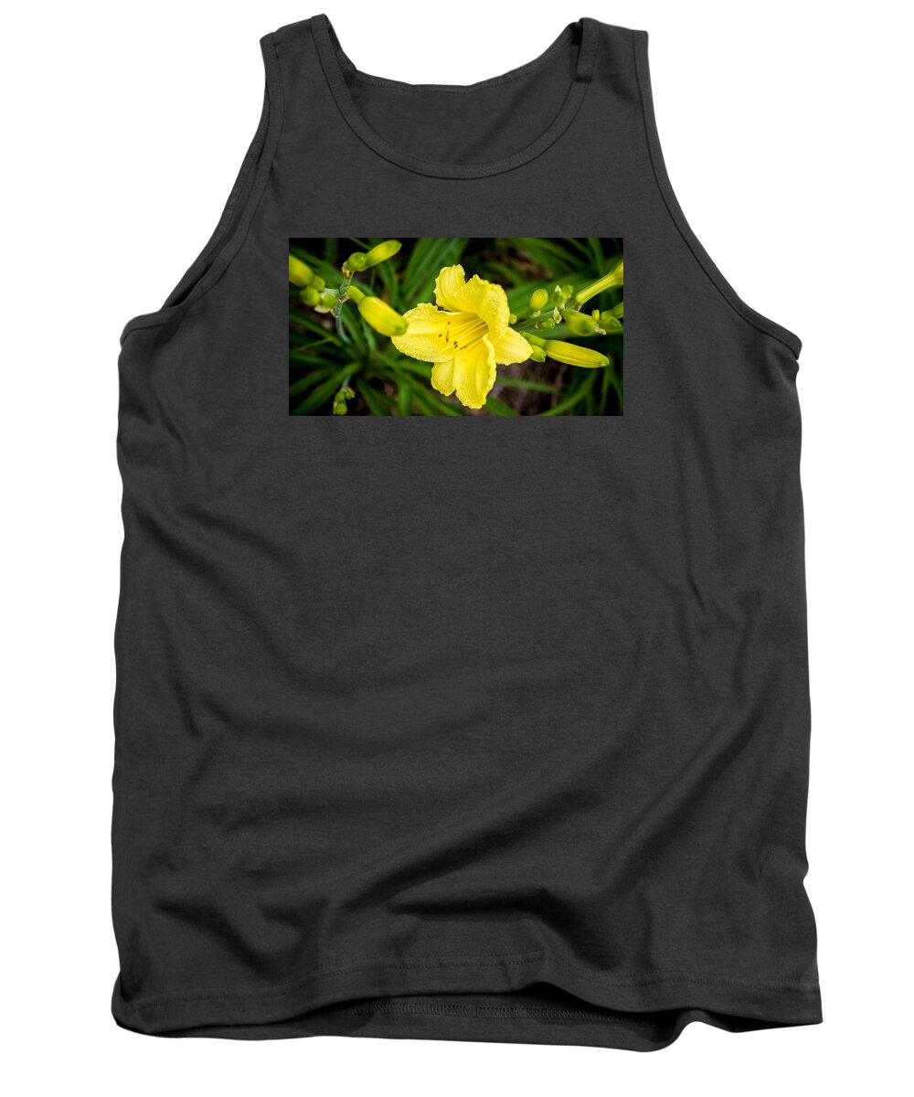 Flower Tank Top featuring the photograph Yellow Flower by Mike Dunn
