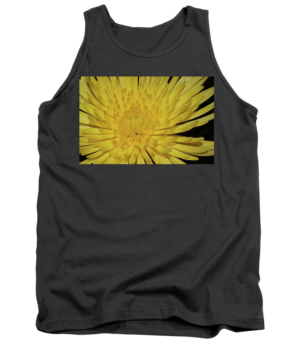 Photograph Tank Top featuring the photograph Yellow Mum by Larah McElroy
