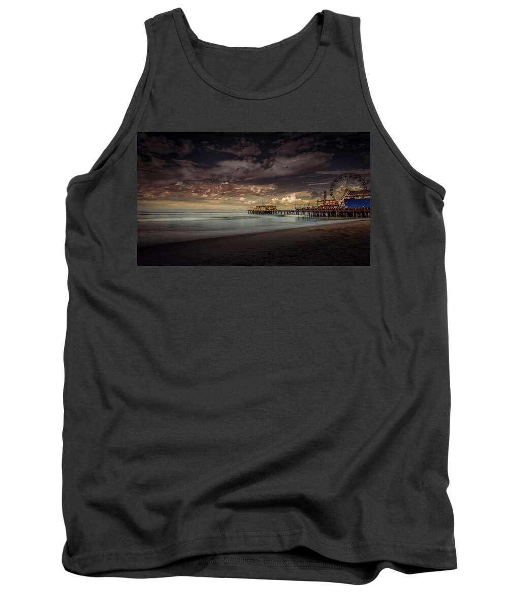 Santa Monica Pier Tank Top featuring the photograph Enchanted Pier by Gene Parks