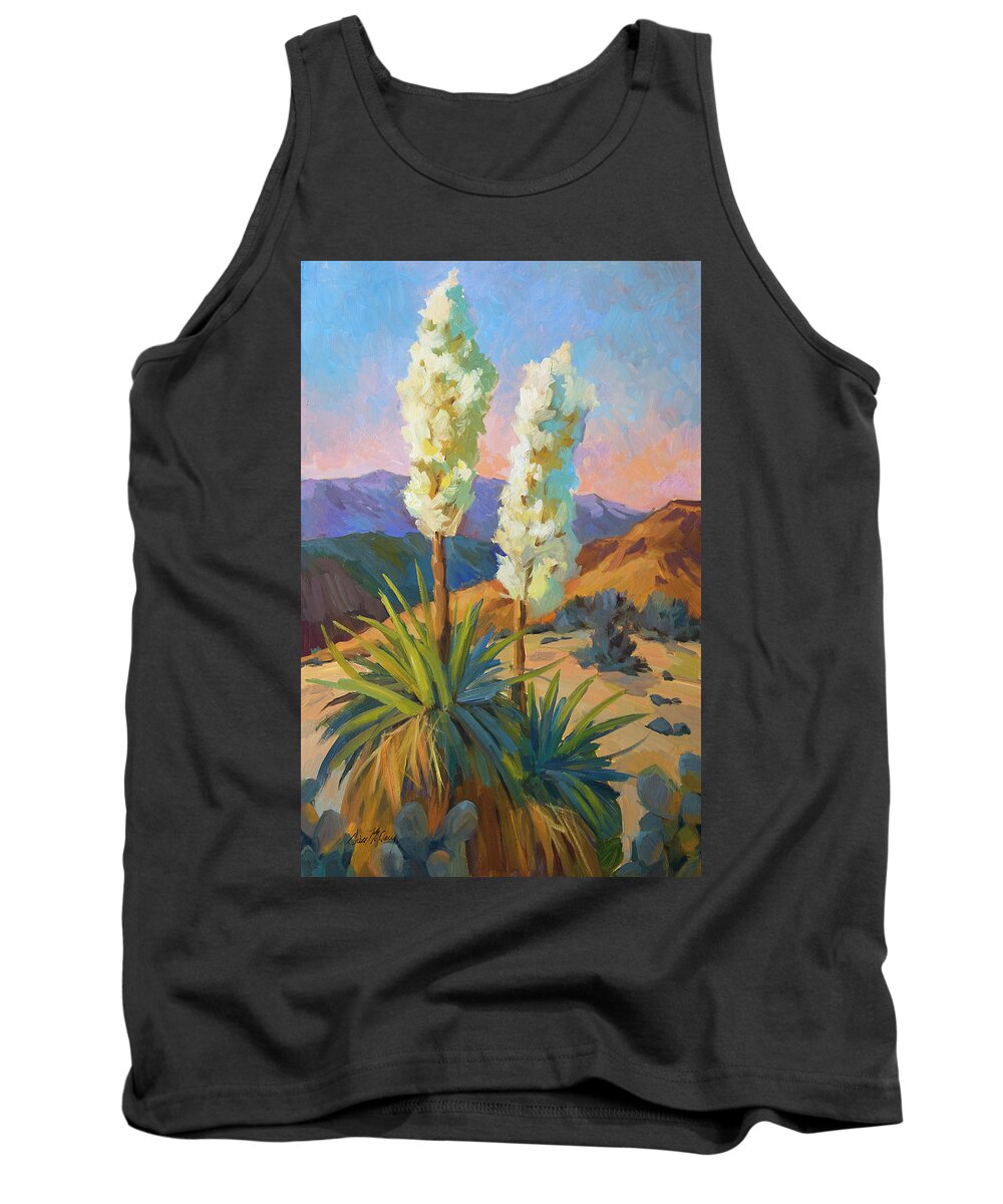 Yuccas Tank Top featuring the painting Yuccas by Diane McClary
