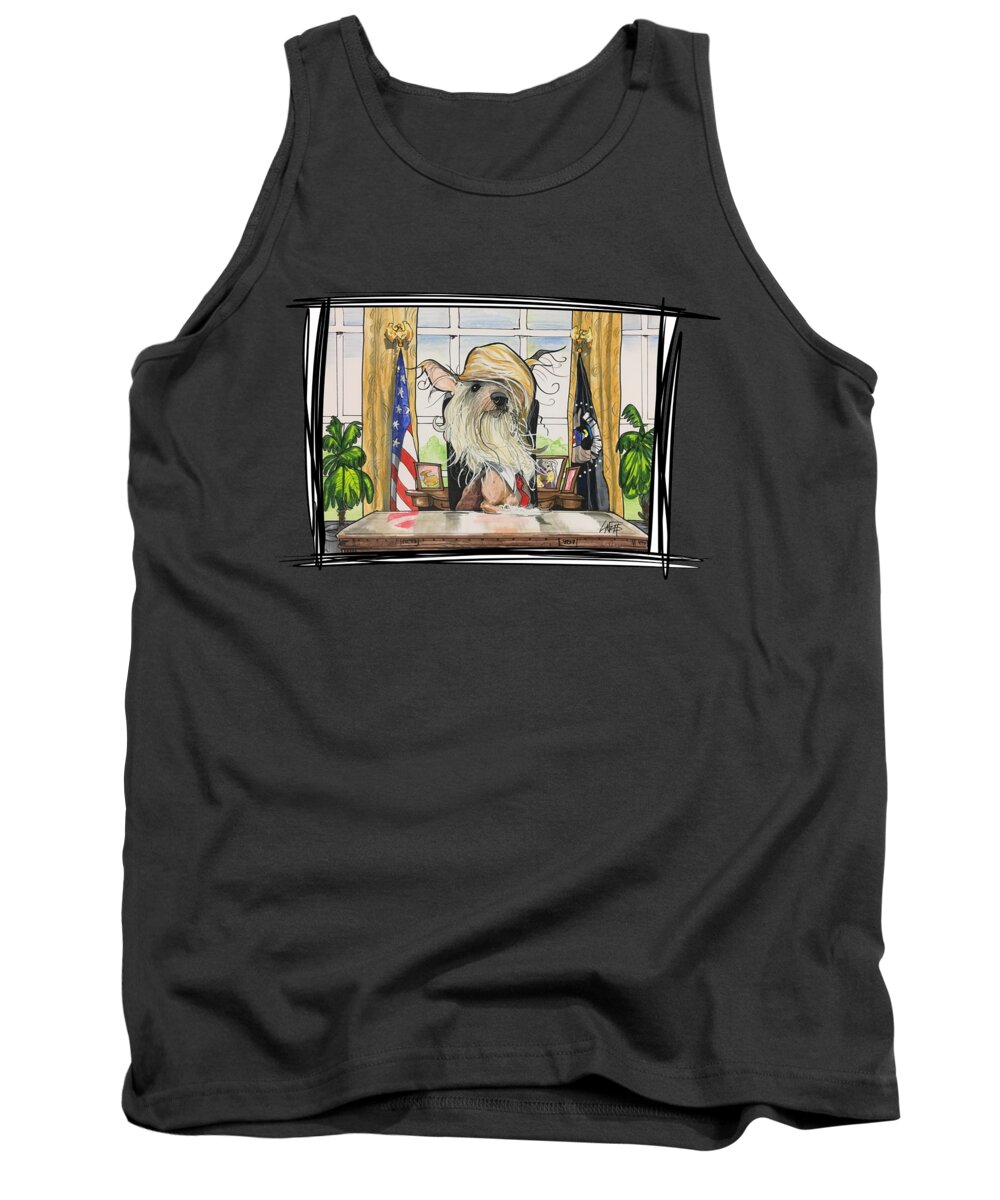 Ceravalo Tank Top featuring the drawing Ceravalo by Canine Caricatures By John LaFree