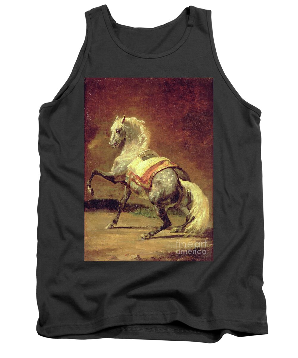 19th Century Tank Top featuring the painting Dappled Grey Horse by Theodore Gericault