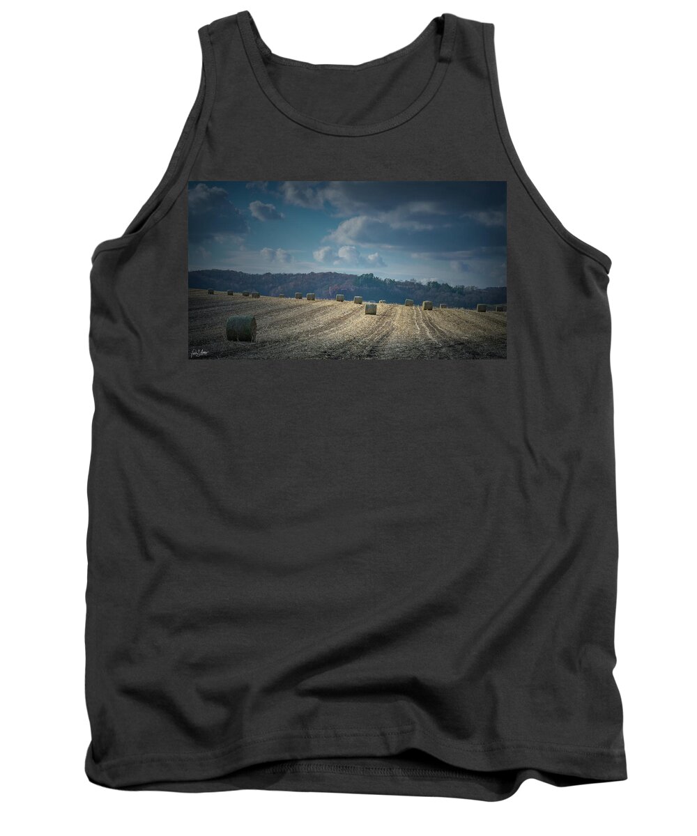 Hay Tank Top featuring the photograph Hay Bale Harvest #1 by Phil S Addis