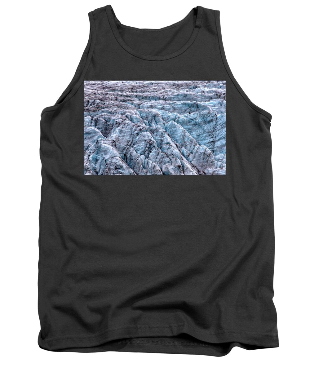 Drone Tank Top featuring the photograph Iceland Glacier by David Letts