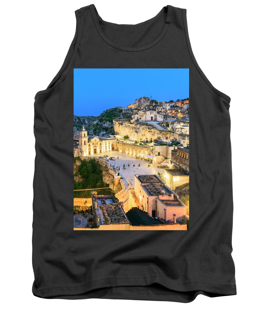 Estock Tank Top featuring the digital art Italy, Basilicata, Matera District, Matera, Sassi Di Matera, The Typical Districts Of The Old Town Carved Out Of The Rocks #1 by Luigi Vaccarella