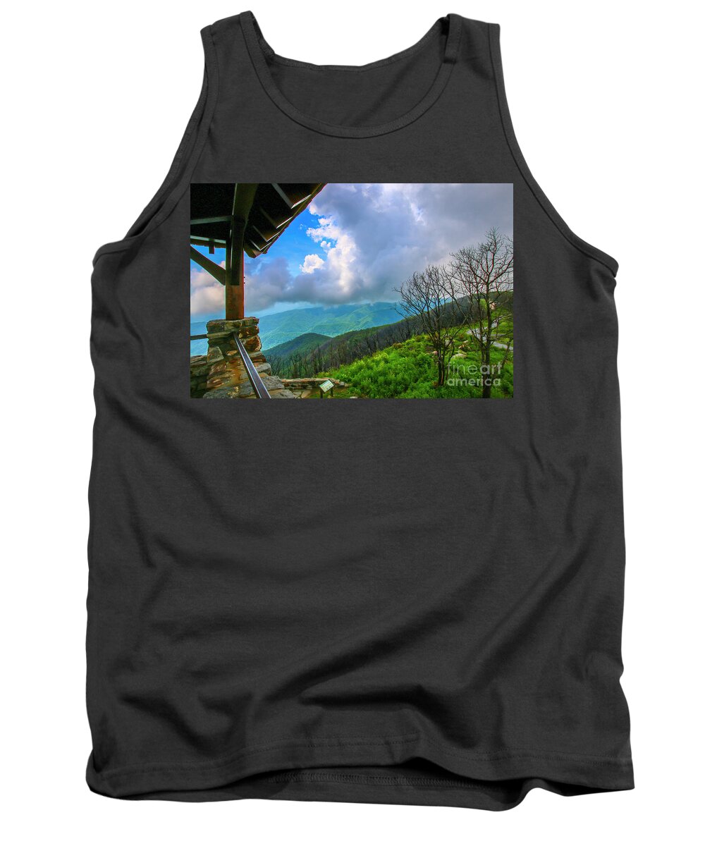 Tower Tank Top featuring the photograph Observation Tower View #1 by Tom Claud