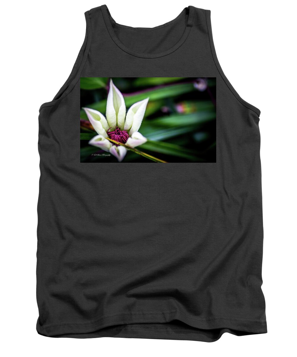 Flower Tank Top featuring the digital art The Clematis Bud #1 by Ed Stines
